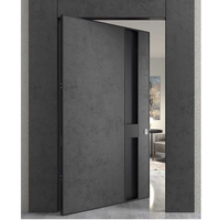 Porte d'entrée extérieure résidentielle moderne en acier inoxydable anti-effraction pour villa et bâtiments commerciaux