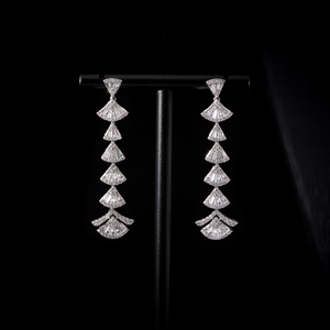 250417 Juego de Collar y Pendientes de Circonita Cúbica de Dubái para Mujer, Chapado en Rodio, Hecho a Mano para Fiestas, Bodas y Compromisos - Product Image 4