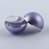 Beau pot de crème cosmétique vide en acrylique en forme de boule à double paroi 5ml 15ml 30ml 50ml 100ml