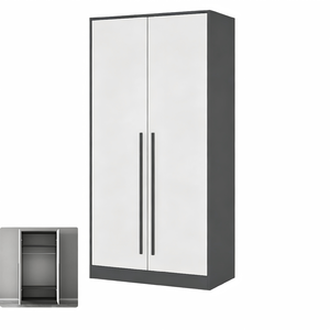 Armadio Moderno Convertibile ed Estensibile in Legno per Camera da Letto e Soggiorno, Larghezza 120cm, Mobile per Stoccaggio - Product Image 1