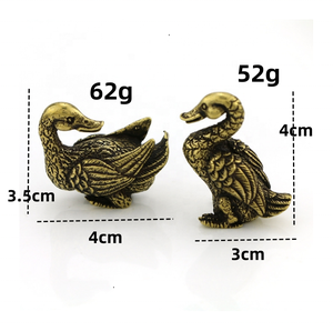 Prezzo di fabbrica puro ottone solido anatra cerimonia del tè pet rame arte antichi artigianato ornamenti - Product Image 2