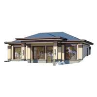 Villa modulaire préfabriquée en acier léger, villa de luxe pour les vacances en plein air et la vie de loisirs