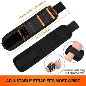 JIANYI Bracelet magnétique 15 aimants puissants pour tenir les vis forets boulons outils cadeau unique pour hommes bricolage <span class=keywords><strong>bricoleur</strong></span> femmes - Product Image 5