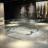 Meubles de haute qualité luxe cristal verre ping-pong Table jouer au tennis de table pour bureau ou maison famille amis divertissement