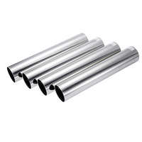 Pipa Baja Tahan Karat ASTM A789 Panjang Potong BA Dilas untuk Railing 201 202 301 304 304L 321 316 316L Inox 304
