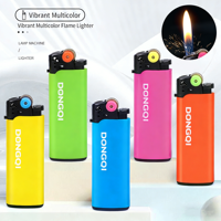Briquet à gaz rechargeable portable, moderne, en plastique, coupe-vent, écologique, avec logo personnalisé, pour cigarettes, vente en gros