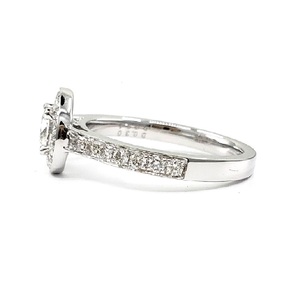 Production rapide, qualité supérieure, or blanc massif 18 carats, diamant véritable classique, fait main, semi-monture pour fiançailles, fête, mariage - Product Image 2