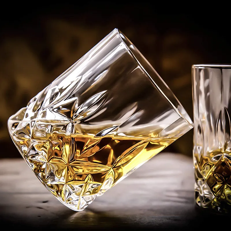Luxury Diamond Liquor Glassware Barware Classic Clear Cup Whisky Glass for Bourbon Macellan Tequila Whiskey Cocktails Christmas