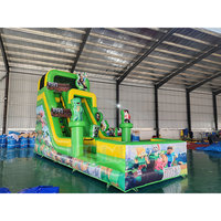 Toboggan gonflable commercial géant imprimé pour enfants, idéal pour la location de fêtes et les événements extérieurs
