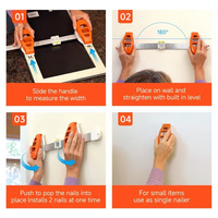 Outil de suspension d'images DIY avec niveau intégré pour l'encadrement d'œuvres d'art, règle de positionnement et de mesure de précision, personnalisation OEM/ODM
