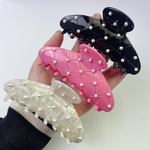 ZiTeng luxe <span class=keywords><strong>nacre</strong></span> motif acide acétique épingle à <span class=keywords><strong>cheveux</strong></span> haut de gamme Double face requin <span class=keywords><strong>pince</strong></span> polarisée rose grande taille poignée <span class=keywords><strong>cheveux</strong></span> - Product Image 5