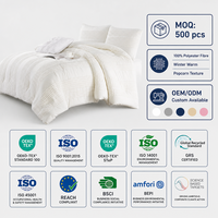 Ensemble de couette d'hiver en jacquard tissé blanc capitonné, housse de couette en microfibre texturée, pour la maison et l'hôtel