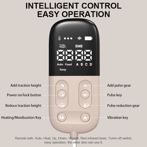 Cuscino Massaggiante Lombare Intelligente con Telecomando, Funzione di Riscaldamento, Trazione d'Aria, Luce Rossa e Oscillazione - Product Image 5