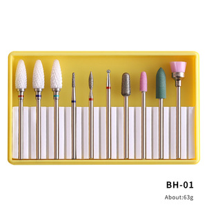 Marque YF, 10 pièces/boîte, embouts coniques pour ongles, forets en acier inoxydable, tête de ponçage rotative pour manucure et pédicure, nettoyage des cuticules, lime <span class=keywords><strong>électrique</strong></span> - Product Image 6