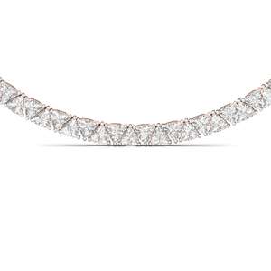 Collar de tenis Trillion Cut Eternal Grace, elegante estilo diamante, joyería fina, collar clásico brillante para mujer - Product Image 1