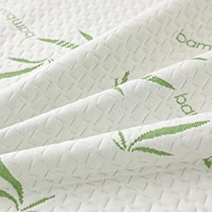 Venta caliente hipoalergénico transpirable bambú Jacquard tejido impermeable colchón Protector cama Mat - Product Image 3