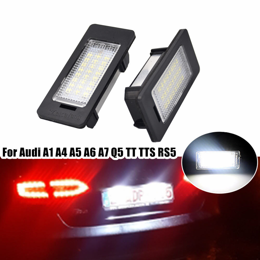 LED License Plate Light Rear Tail Lights Lamp for AUDI Q5 A1 A4 A5
