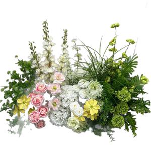 Allée de mariage artificielle soie fleur rangée décoration scène arrangement floral zone de bienvenue fausses fleurs affichage réaliste - Product Image 5