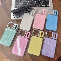 Coque de téléphone portable antichoc transparente et colorée à dégradé avec cadre d'appareil photo pour iPhone 18 17 16 15 14, compatible avec la recharge sans fil