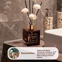 Logo privé personnalisé 50ml 200ml parfum huile essentielle aromathérapie roseau diffuseur fleur diffuseurs d'arôme pour la maison