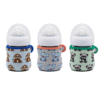 Vente en gros 4oz/120ml Manchons de biberon en néoprène isolés avec impression mignonne de dessin animé pour biberon en verre Philips Avent