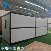 Maison conteneur préfabriquée pliable et personnalisable pour bureau, chambre à coucher, design moderne, étanche et résistante aux tremblements de terre