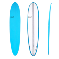 Planche de surf noir peint à la main, 9 pieds, meilleur Longboard Pu pour surf