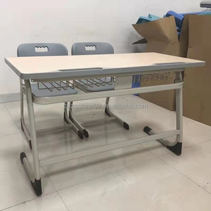 Bureau et <span class=keywords><strong>banc</strong></span> double Zoshine modernes en métal durable pour étudiants, idéal pour les salles de classe du collège et du lycée, et les bureaux. - Product Image 5