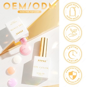 JTING 2024 Nouvelle Tendance 4 Couleurs Rose Nude Top Coat 15ml Bouteille Gel Polish Pigment Unique ODM Personnalisé Marque Privée Logo - Product Image 3