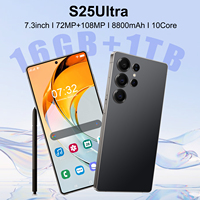 Smartphone Original S25 Ultra 5G LTE, 16GB+1TB, CPU Deca Core, Cámara de 108MP, Pantalla AMOLED de 7.3'', Batería de 8800mAh, Doble SIM, Android 13