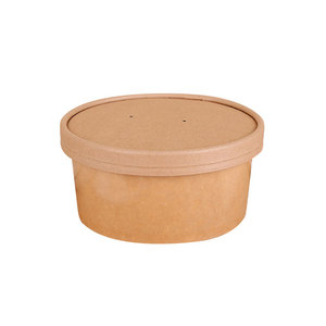 Boîte biodégradable pour <span class=keywords><strong>restaurant</strong></span>, plateau à emporter, bol en papier kraft, contenants alimentaires en papier avec couvercle - Product Image 4