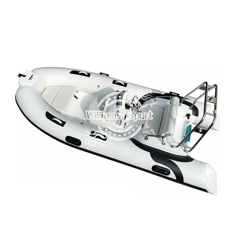 Diskon besar deep v fiberglass sport rib boat 390 dengan mesin perahu trailer