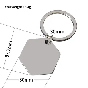 Promotional Custom Full Color Print Stainless Steel <b>Engraving</b> UV Laser Color Printing Blank No Words Holiday Gift Metal Keychain - Product Image 2