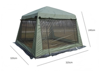 Tente de camping carrée de grande taille pour l'extérieur, protection solaire, imperméable, anti-moustiques, pliable, portable, pour la pêche, la randonnée, la plage