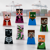 Set de Figuras de Acción con Bloques de Construcción Estilo Pixel, Kit de Construcción para el Desarrollo Integral de Habilidades, Diseño de Rejilla Creativa, Personas en Miniatura