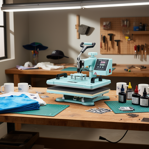 Máquina de prensado térmico Vevor 12x15 pulgadas semiautomática con apertura automática para camisetas, gorras, tazas, bolígrafos 110V 220V - Product Image 2