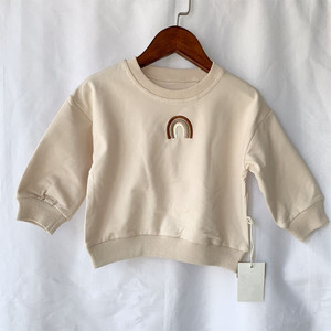 Sudadera con Capucha de Algodón para Niños, Personalizada, con Cuello Redondo, Manga Larga, Diseño de Arcoíris, para Primavera - Product Image 2
