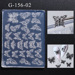 Moule en silicone 3D pour sculpture d'ongles, motifs <span class=keywords><strong>flocon</strong></span> <span class=keywords><strong>de</strong></span> <span class=keywords><strong>neige</strong></span> et papillon, plaque <span class=keywords><strong>de</strong></span> tamponnage multi-designs, pochoirs gel, outils <span class=keywords><strong>de</strong></span> moule pour accessoires <span class=keywords><strong>de</strong></span> manucure DIY - Product Image 6