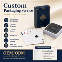 Vente en gros en usine de cartes à jouer au poker en plastique PVC OEM personnalisées, boîte d'impression vierge étanche, cartes à jouer de taille de pont
