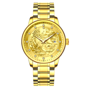 Reloj Mecánico Automático de Alta Gama para Hombre con Patrón Kylin, Reloj de Pulsera de Negocios de Acero Inoxidable 316L - Product Image 1