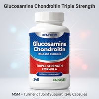 Glucosamine Chondroïtine avec MSM Curcuma 248 Capsules Triple Force Soutien Articulaire Flexibilité Mobilité OEM ODM