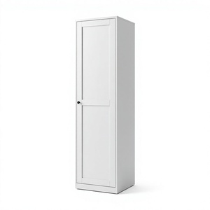 Armoire en acier élancée avec double tringle, gain de place, support de placard, prix usine, OEM, sans formaldéhyde, saine - Product Image 1