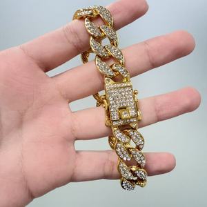 Neue Hip-Hop-Chic Kupferlegierung Kühlende Doppelreihige Verstellbare Temperamentvolle Herren- und Damen-Kubanische Mode-Ketten & Gliederarmbänder - Product Image 3