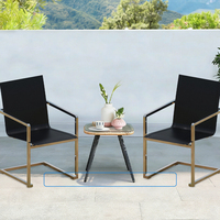 Silla de Comedor Moderna con Estructura de Acero al Carbono y Reposabrazos, Tapizada en Tela No Tejida, para Hogar, Oficina, Parque, Uso en Interiores y Exteriores
