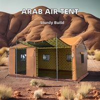 Tentes de camping gonflables portables de style moyen-oriental jaunes avec installation rapide, résistantes aux UV, en toile imperméable pour événements en plein air