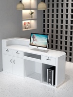 Bureau de réception compact et moderne en MDF durable pour les magasins de vêtements, les salons de coiffure, les instituts de beauté, les hôtels et les espaces commerciaux
