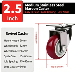 rigid caster fixed mount non swivel straight line movement excellent for four wheel cart configuration - Product Image 3