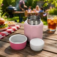 Boîte à lunch isotherme double couche en acier inoxydable de 18 oz, style américain, best-seller, moderne, minimaliste et résistante aux chutes