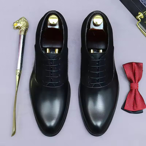 Chaussures habillées pour hommes en cuir véritable, style business, à enfiler, bout pointu, vintage, en daim et nubuck mélangés - Product Image 4