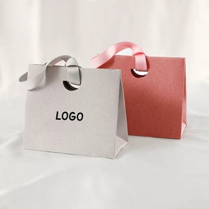 Logo ile şerit kolu yeni alışveriş çantaları ile özel ofset baskılı hediyelik kağıt torba - Product Image 5
